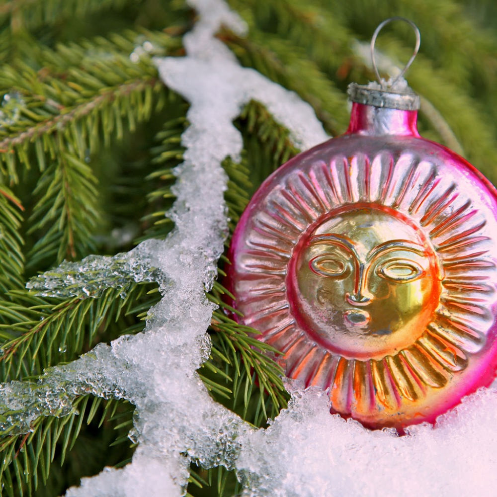 the Christmas tree decoration